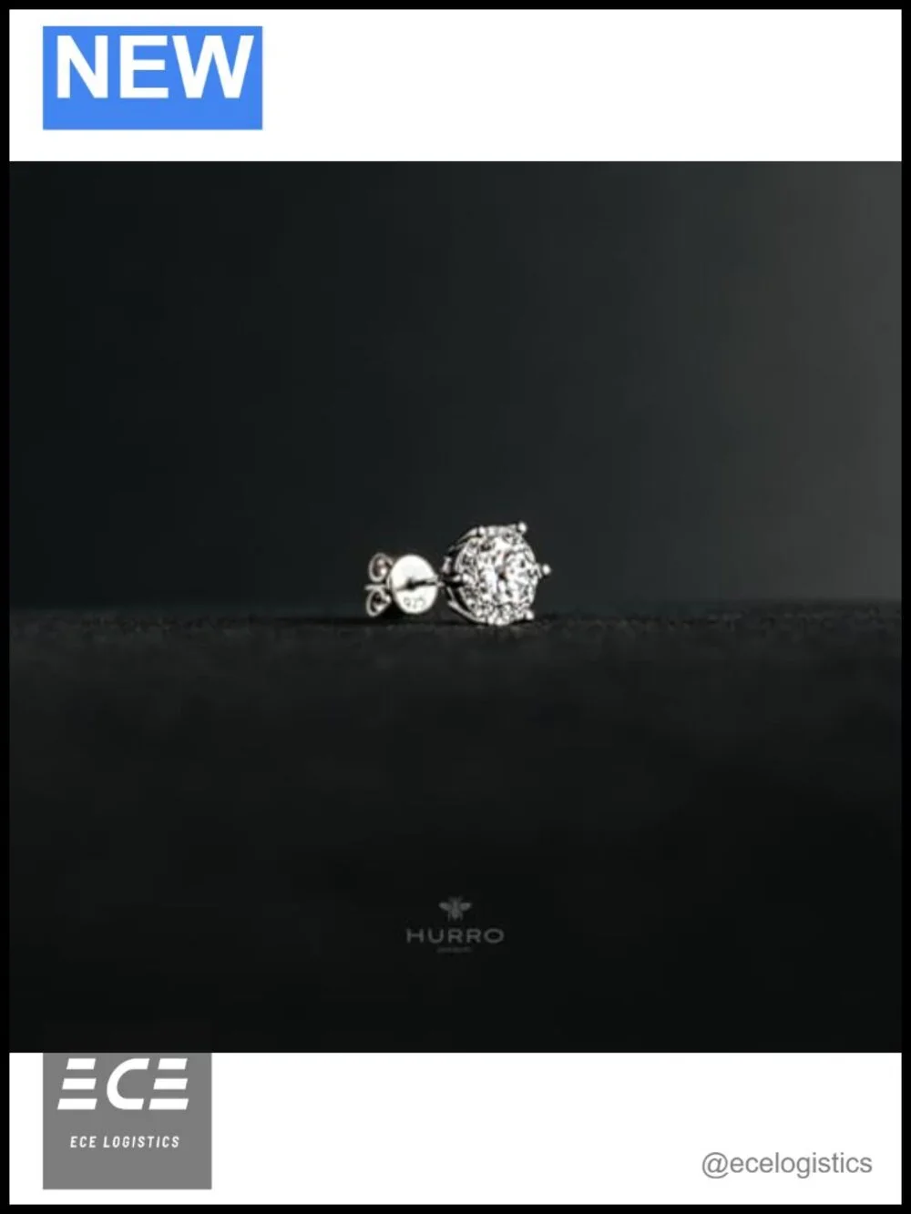 Moissanite Stud Earrings 925 Sterling Silver Round Solitaire Minimalist Gift